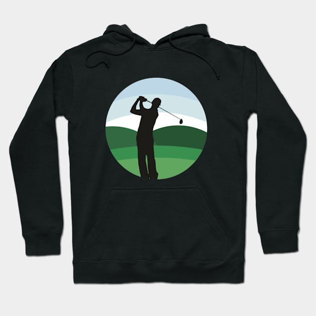 Golf Flat Illustration Hoodie by ziiziilah